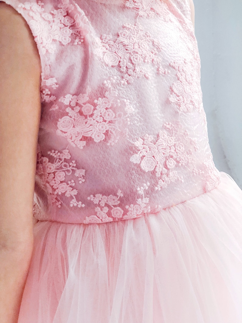 Blush Tulle Flower Girl Dress Baby Flower Girl Dress Etsy