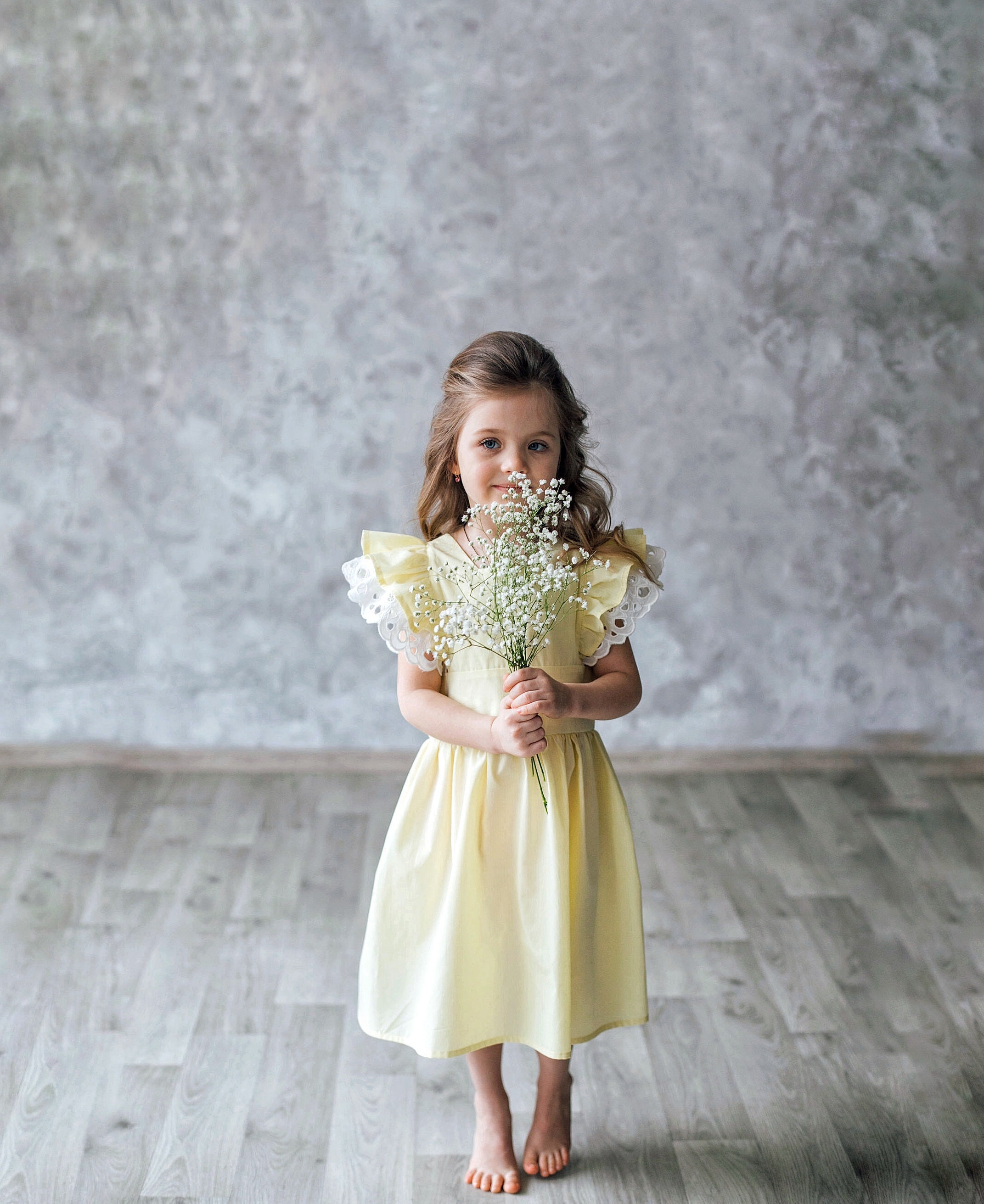 Pale Yellow Flower Girl Dresses