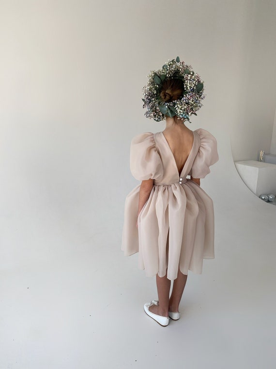 Ivory and silver flower girl dresses hot sale