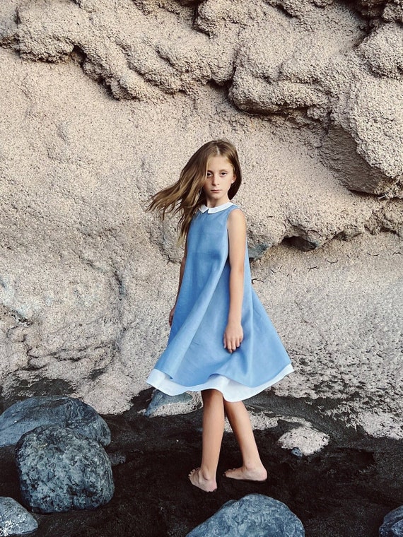 保存版】海外の子供服サイズ換算表｜2歳・3歳のサイズは？おすすめの海外ブランドも紹介！ DRESS ガールズ US サイズ: 13 (6-7 years) カラー: ブルー