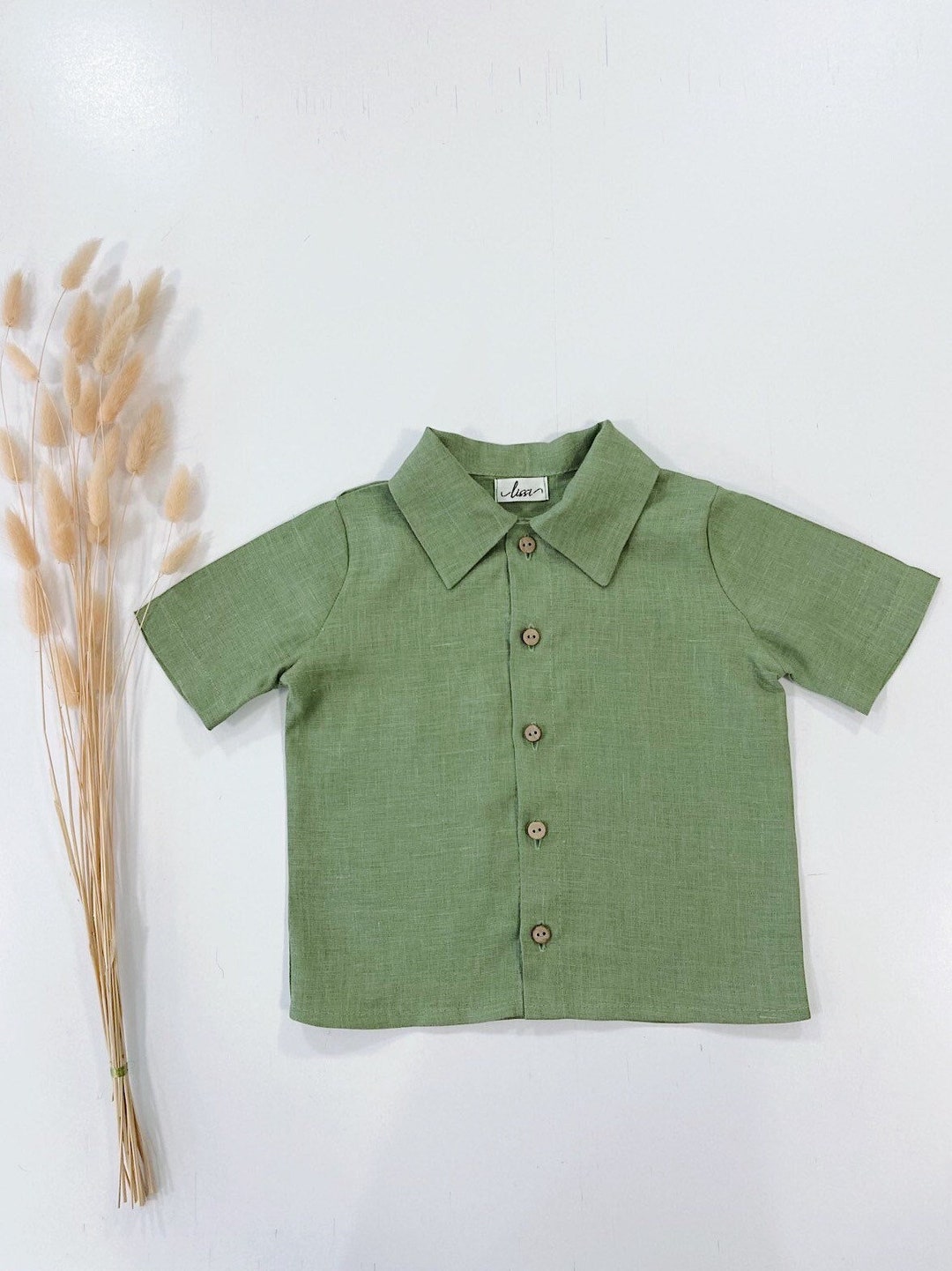 Boys Linen Pants With Suspenders, Linen Shirt Boys, Page Boy Sage Green