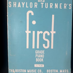 Vintage 1937 First Grade Piano Book Educational Piano Music Sheet Booklet
