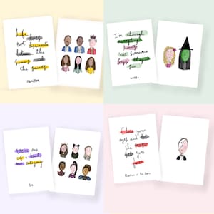 Musical theatre prints, Broadway prints, Musical quote posters, Musical Art, decor, Hamilton, Wicked, Musicals, Musical theatre gifts