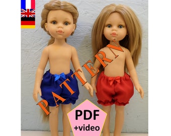 Patrón de pantalón para Paola Reina o para otra muñeca de 13 pulgadas