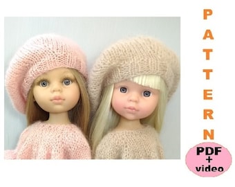 Paola reina beret Pattern for doll Crafts beret Hats for dolls Doll clothes Hat pattern Doll beret Beret pattern Knitted pattern for dolls
