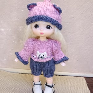 knitted spring doll outfit beautiful dress for BJD dolls  doll accessories