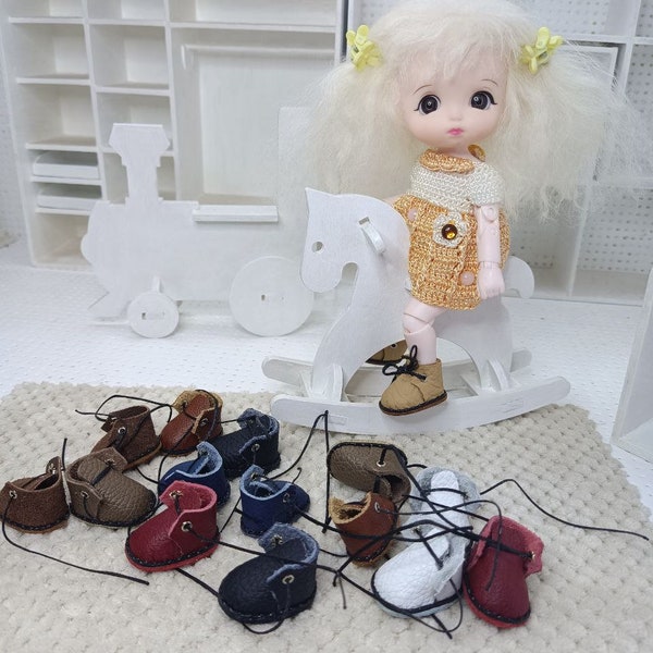 leather  boots for BJD doll Baboliy Lati Yellow Pukifee accessories
