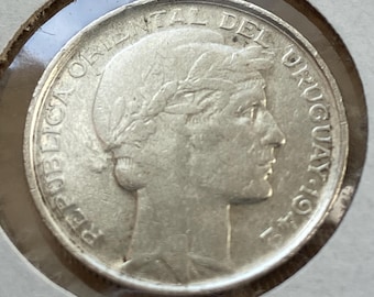 1942 Uruguay 20 centesimos Silver Coin