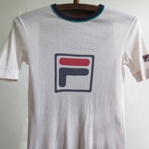 Vintage Fila T Shirt Rare 70s -80s Fila Tee Vintage Sportswear Fila Tennis Made in Italy