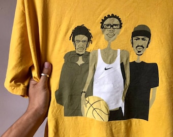 Vintage Nike T Shirt Nike Basketball 90s - 00s Hip Hop T Shirt Vintage Streetwear Sneakers T Shirt 90s Nike Graphic tee Rap Tee