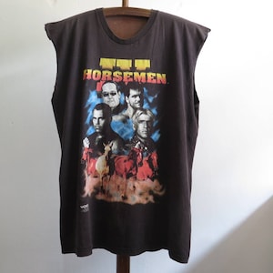 Vintage The Four Horsemen Wrestling T Shirt WCW 4 Horsemen Cut Off Sleeves T Shirt WWF WWE Rare 90s Wrestling Tee
