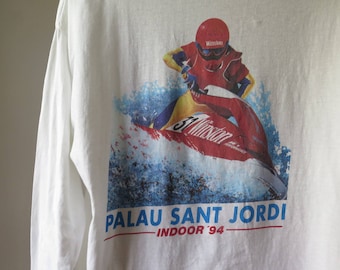 vintage winston tshirt winston jet ski team palau sant jordi indoor 94 long sleeve turtle neck t shirt vintage jet ski tshirt rare 90s tee