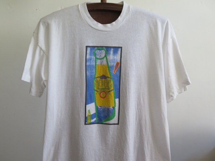 Vintage EDEL Beer T Shirt Vintage 90s Beer T Shirt Vintage Art T Shirt Lager Beer Rare Promo T Shirt Single Stitch