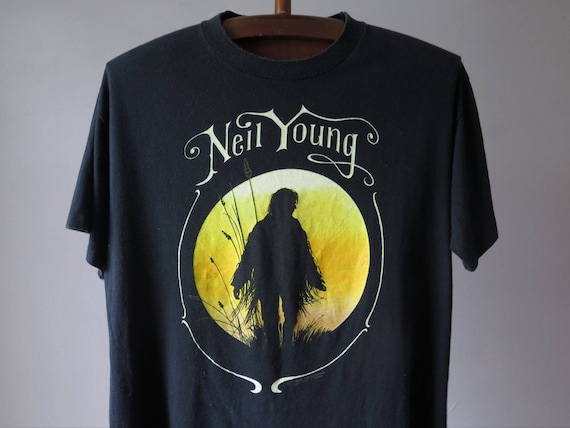 vintage neil young tshirt neil young harvest moon