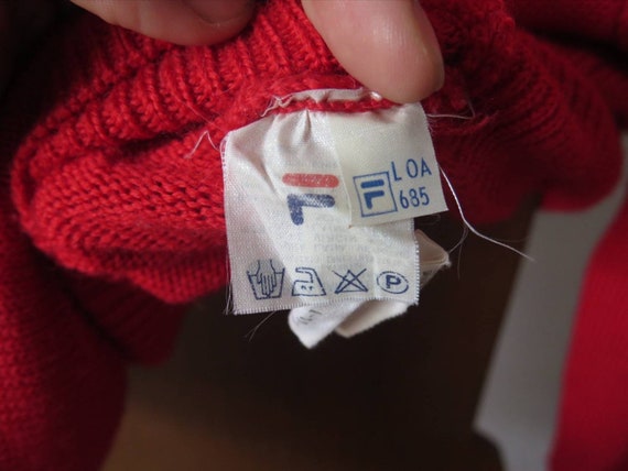 Vintage Fila jacket 80s Fila Knitted Zip Up Sweat… - image 9