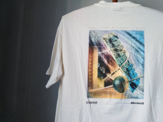 vintage microsoft tshirt kingston tshirt vintage t
