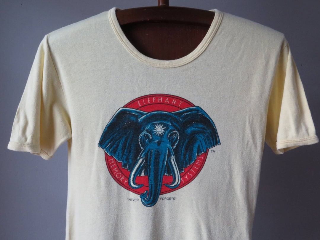 ELEPHANT MEMORY SYSTEMS Computer T-shirt Vintage 80s Tee Vintage ...