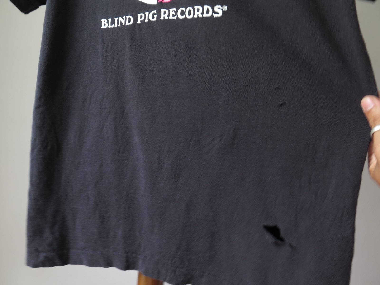 90s BLIND PIG RECORDS Tシャツ L Vintage Blind Pig Records T Shirt 80s 90s T-shirt Blind Pig