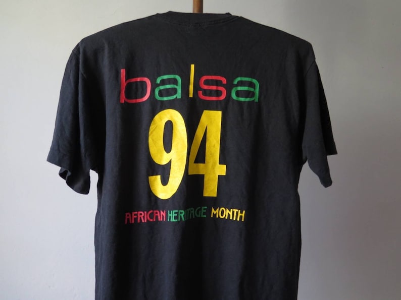 NYU School of Law Black Allied Law Students Association BALSA African Heritage Month 1994 vintage tee human rights equity community T-shirt