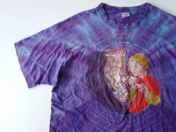 The moody blues tie dye vintage tshirt rock vintag