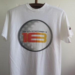 Vintage Nike T Shirt 90s Nike Golf Swoosh 18 T Shirt Tiger Woods Vintage Sportswear Streetwear Fashion Tee Rare