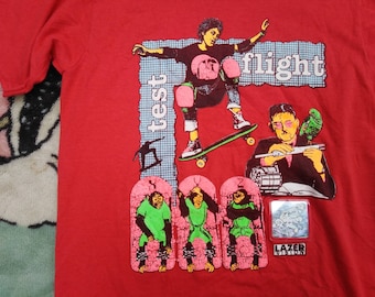 Lazer Vision Skateboard Tshirt 80s Single Stitch Vintage