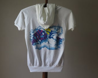 Sudadera con capucha vintage de Wisconsin Dells de los años 80: camiseta playera retro con estampado playero, top surfero de verano
