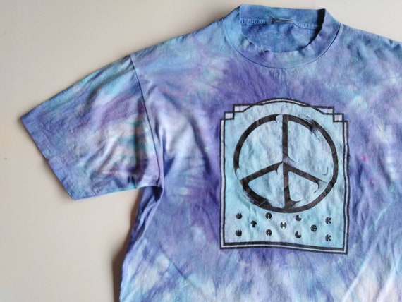 vintage peace tshirt hippie tshirt vintage tie dye