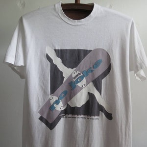 Vintage Snowboarding Single Stitch 90s T Shirt Size Large