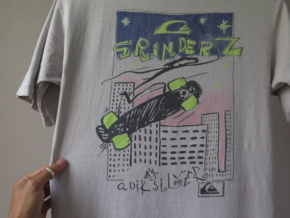 vintage quiksilver tshirt grinderz by quiksilver 8