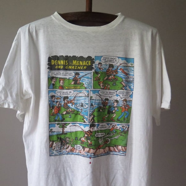 Vintage Dennis The Menace T Shirt The Beano Comic T Shirt D C Thomson Comics T Shirt Vintage Comic T Shirt Vintage Cartoon T Shirt 80s -90s