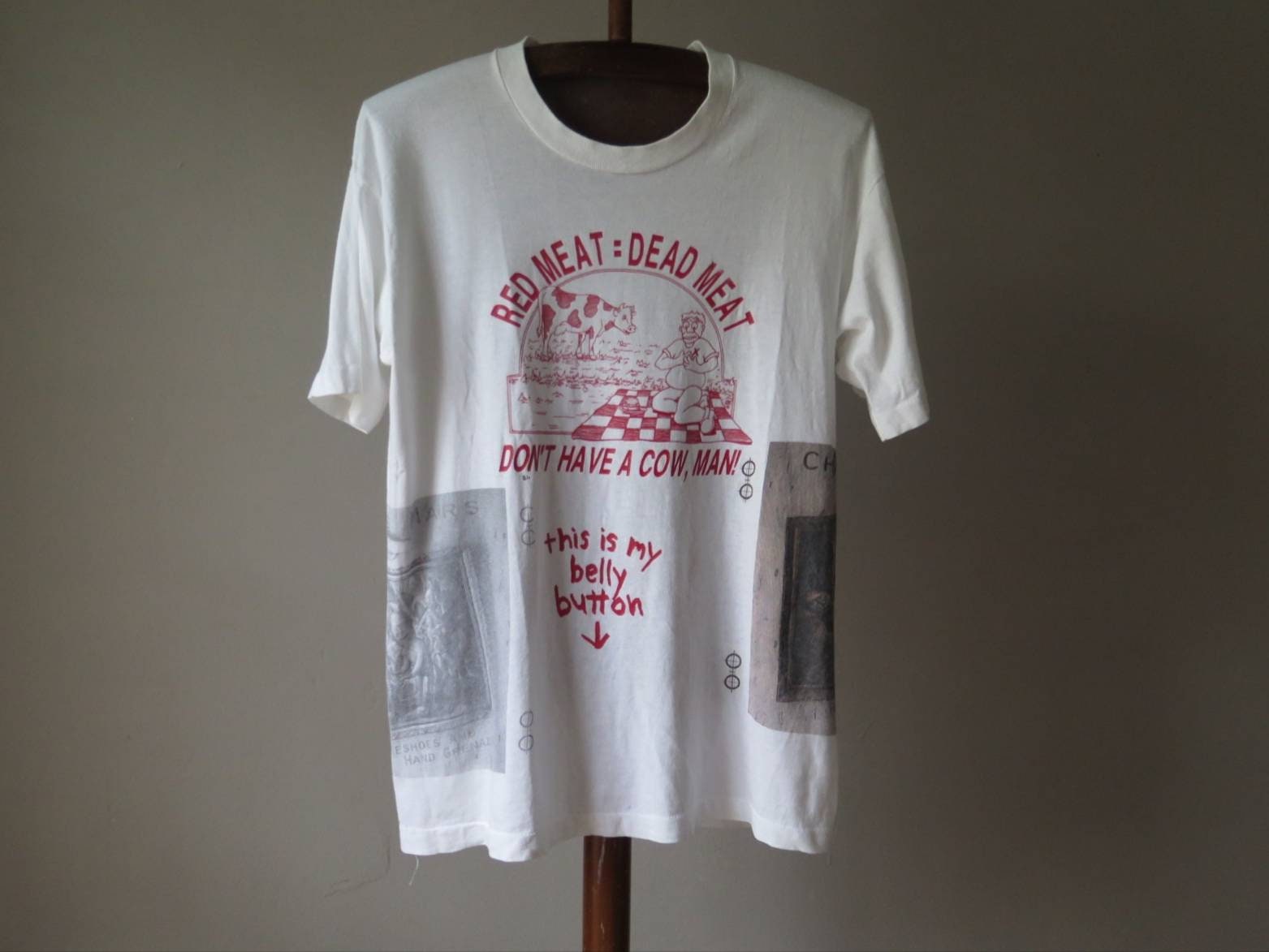 Vintage Test Print T Shirt Chris Mars T Shirt Horseshoes and Hand