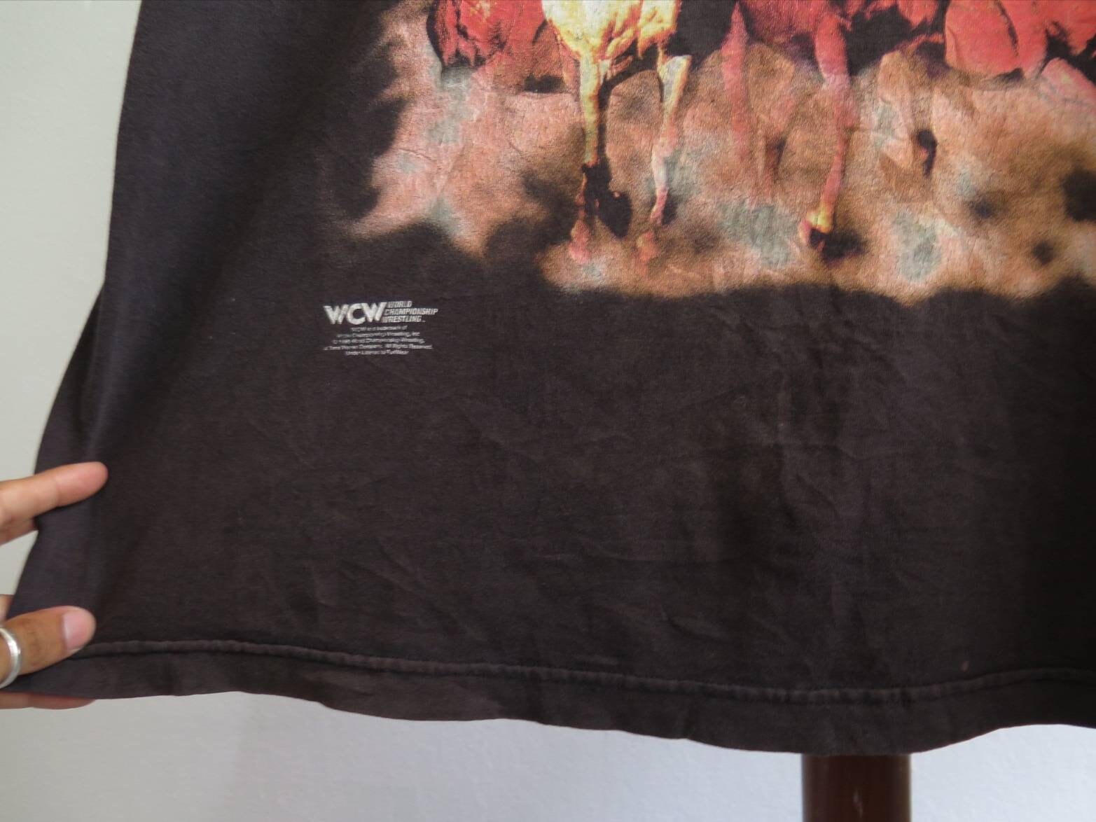Vintage the four horsemen wrestling t shirt wcw 4 horsemen cut off