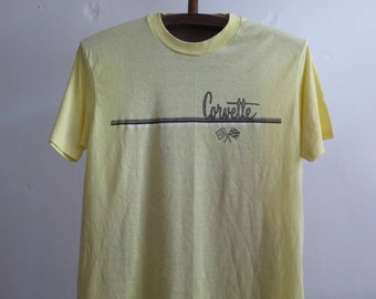 Vintage 80s Chevrolet Corvette T-Shirt: Single Stitch Chevy Car Tee