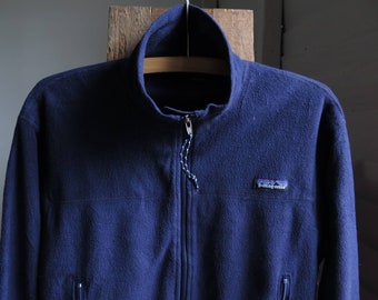 Vintage Patagonia Synchilla Fleece Jacket: Navy Blue Full Zip, XS