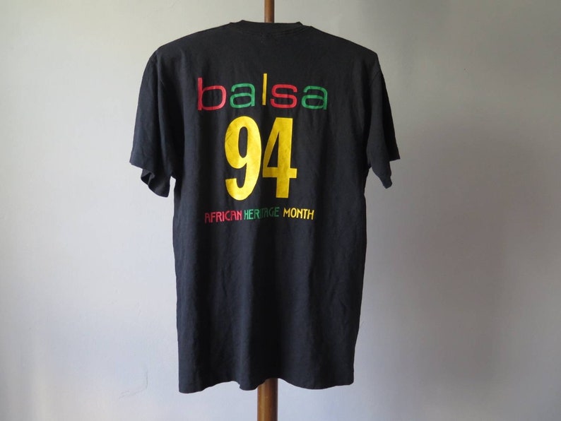 NYU School of Law Black Allied Law Students Association BALSA African Heritage Month 1994 vintage tee human rights equity community T-shirt