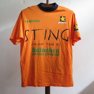 Vintage Sting T Shirt Sting The Police Italian Tour 93 Rare Music T Shirt Sting Security T Shirt Heineken Beer Vintage Rock T Shirt