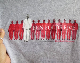 Vintage Ben Folds Five T Shirt The Unauthorized Biography of Reinhold Messner 1999 Promo Epic Records Alternative Rock Indie Rock Rare Tee