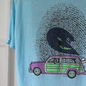 vintage surf tshirt vintage sun coast surf tshirt surfing tshirt vintage surfboard vintage surf wear soft and thin tshirt 80s - 90s tee
