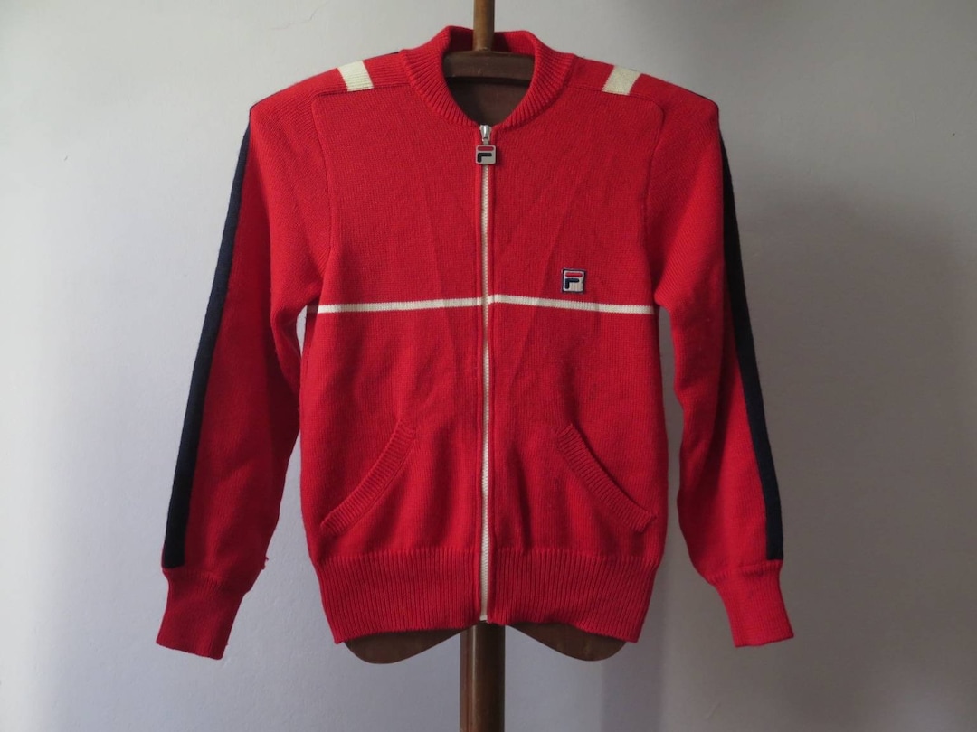 Vintage Fila Jacket 80s Fila Knitted Zip up Sweater Made in - Etsy