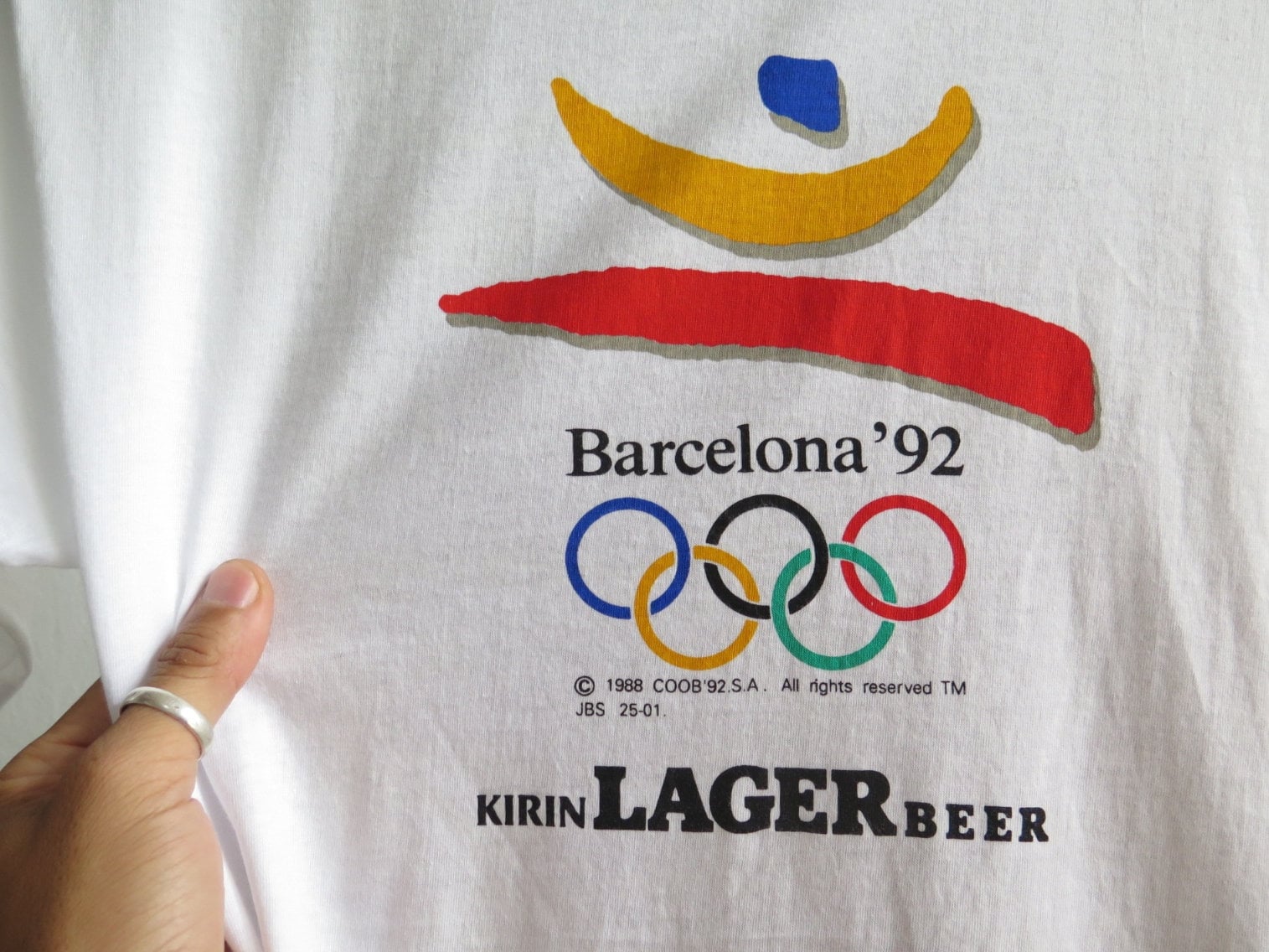 Vintage 1992 Barcelona Olympics T-shirt, Kirin Beer Promo - Etsy