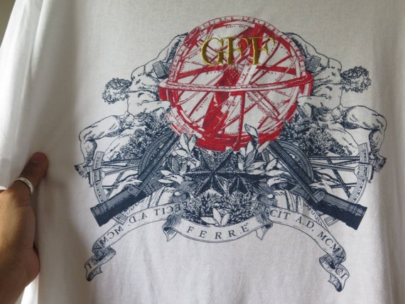 Buy Gianfranco Ferre T Shirt Embroidery GFF Logo Fashion Designer 