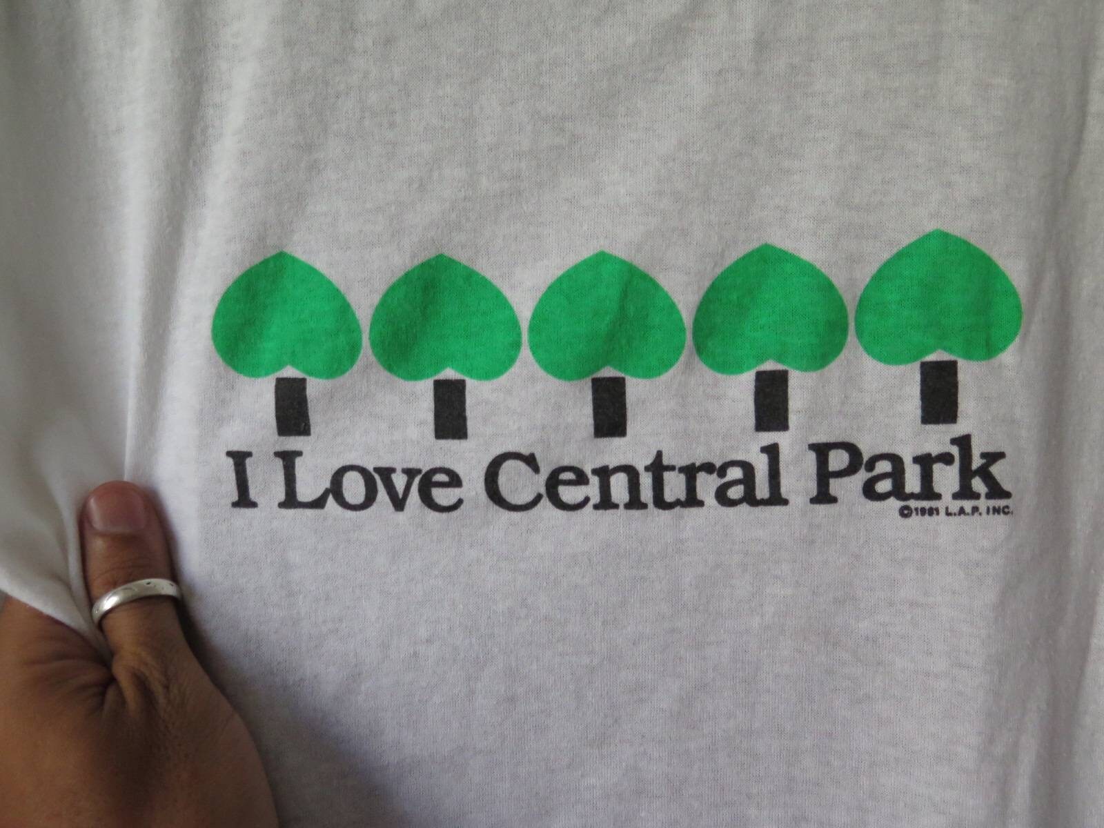 Vintage Central Park T Shirt I Love 