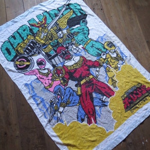 Chouriki Sentai Ohranger Super-Powered Squadron King Ranger Toei 1995 Super Sentai Power Ranger Zeo vintage large towel rare