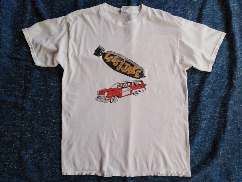 vintage less than jake tshirt ska punk tshirt pop punk tshirt punk rock tshirt 1996 white tshirt xl size