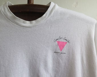 Vintage 80s Silence=Death LGBTQ Rights T-Shirt