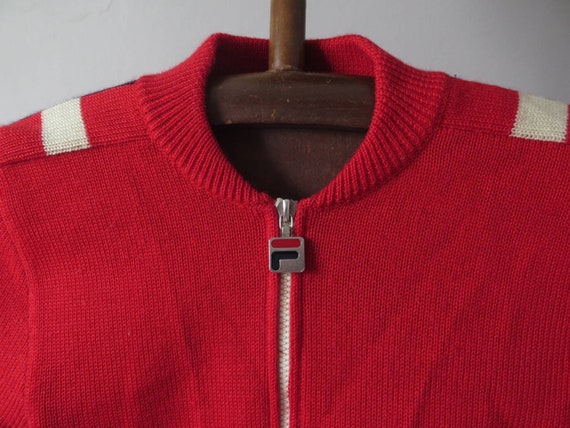 Vintage Fila jacket 80s Fila Knitted Zip Up Sweat… - image 3