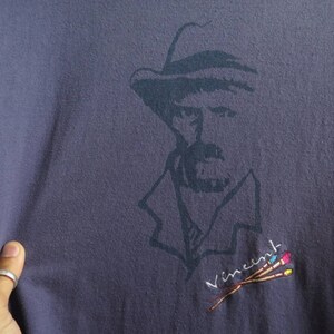 Vintage Vincent van Gogh T Shirt 90s Vincent Art Tee Graphic Vincent Face Single Stitch Vintage Art T Shirt Artist Tee Impressionist Art