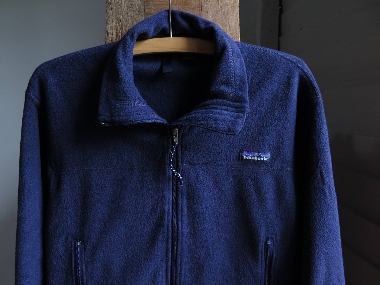 Patagonia Synchilla Fleece Jacket (25360FA), Men's Size L polyester Beige type Vintage Second Hand