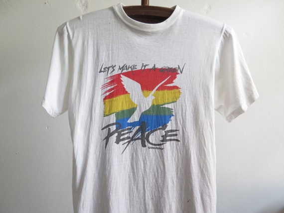 Vintage Greenpeace T Shirt Greenpeace Let s Make It a Green RARE 80s Promo Tee Vintage Earth Day T Shirt Save the World Tee Etsy Israel